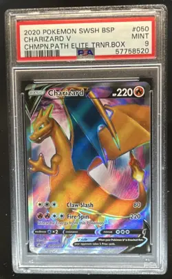 2019-2023 Pokemon SWSH Black Star Promos Charizard V #SWSH050 PSA 9 - Image 1
