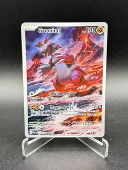 POKEMON GROUDON 2023 PAR EN-PARADOX RIFT ILLUSTRATION RARE #199 - Image 1