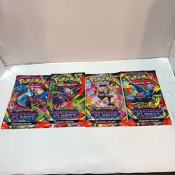 Pokemon Mega Evolution Phantasmal Flames Booster Pack Art Set Of 4 Sealed - Image 1