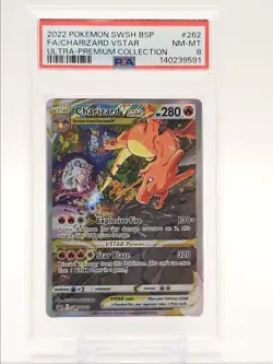 CHARIZARD VSTAR 2022 POKEMON SWSH BS PROMO ULTRA PREMIUM #SWSH262 PSA 8 Q1518 - Image 1