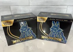 Pokemon Mega Evolution Elite Trainer Box ETB Set of 2 Factory Sealed - Image 1