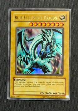 [NM] 2002 YuGiOh! LOB-001 Blue Eyes White Dragon Vintage Holo Near Mint! RARE!! - Image 1