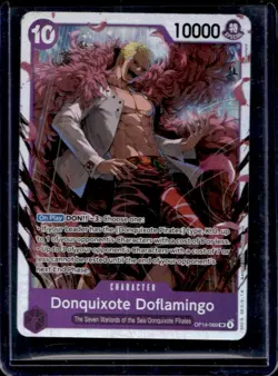 2026 One Piece Azure Sea's Seven Donquixote Doflamingo Super Rare #OP14-069 - Image 1