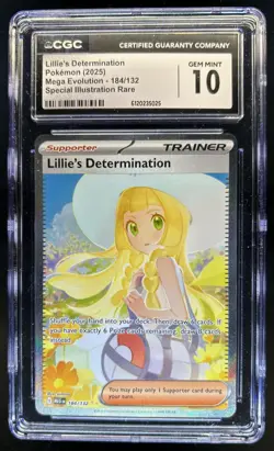 2025 Pokemon Lillie's Determination Special Illustration Rare #184/132 CGC 10 - Image 1