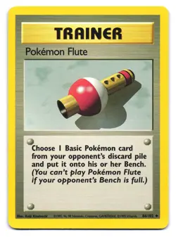 Pokemon Flute 86/102 Uncommon Base Set Pokemon MP - Image 1