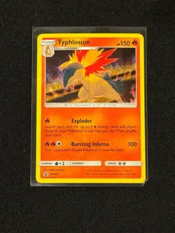 Pokemon TCG Typhlosion SM185 Holo Promo SM Black Star Promos LP - Image 1