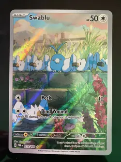 Pokemon TCG Swablu Paradox Rift 213/182 Holo Illustration Rare PACK FRESH - Image 1