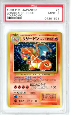 PSA MINT 9 Pokemon TCG Charizard Japanese CD Promo Holo (Japanese) (1998) - Image 1