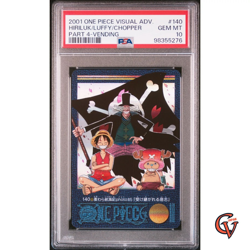 PSA 10 One Piece Visual Adventure Carddass Prism No.140 Luffy Chopper Hiriluk - Image 1