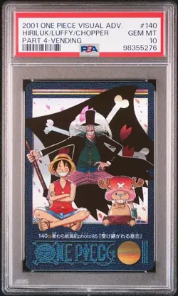 PSA 10 One Piece Visual Adventure Carddass Prism No.140 Luffy Chopper Hiriluk - Image 2