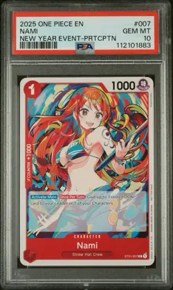 Nami (2025 New Year Event Participant) ST01-007 One Piece Promo - PSA 10 - Image 1