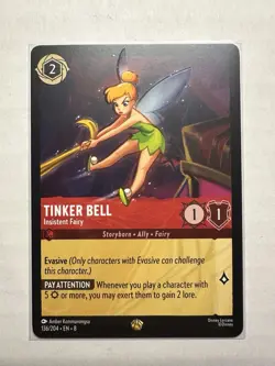 Tinker Bell - Insistent Fairy 136/204 Reign of Jafar Regular NM/M Disney Lorcana - Image 1