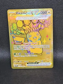 Pokemon TCG Prismatic Pikachu EX Hyper Rare Gold Card 179/131 - Image 1