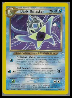 Dark Omastar Pokemon Card 19/105 Neo Destiny - Image 1