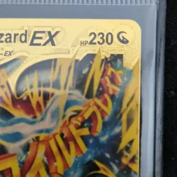Pokemon Mega Charizard EX Gold Metal Mega Evolution EX 230 HP Card - Image 3