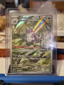 Pokemon TCG Nidoking Scarlet and Violet 151 Illustration Rare Card 174/165 - Image 1
