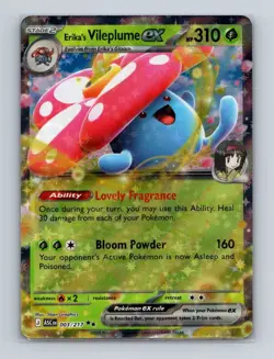 Erika’s Vileplume ex 003 Pokemon Ascended Heroes Double Rare Card NM+ (a) - Image 1