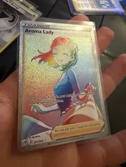 Aroma Lady (Secret) 221/203 SWSH07: Evolving Skies Holo MINT Pokemon Card Rare - Image 2