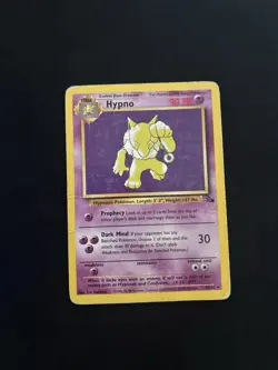 Hypno 23/62 Fossil Set Unlimited Rare WOTC Pokemon Card DMG - Image 1