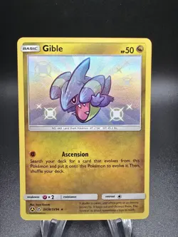 Pokemon TCG Gible SV38/SV94 Hidden Fates Shiny Vault Holo Rare Card - Image 1
