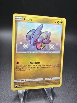 Pokemon TCG Gible SV38/SV94 Hidden Fates Shiny Vault Holo Rare Card - Image 3