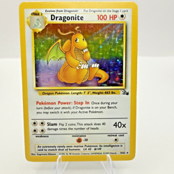 Pokemon Dragonite Fossil 4/62 Holo Rare Unlimited Card 1999 - Image 1