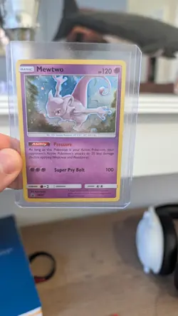 Pokemon Mewtwo TCG SM77 Cosmic Holo Black Star Promo Card - Image 1
