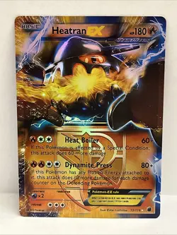 Heatran EX BW Plasma Freeze 13/116 Rare Full Art NM - ungraded Pokemon Card - Image 1