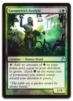 Karametra's Acolyte #160 (Foil) (LP) Theros THS Magic MTG - Image 1