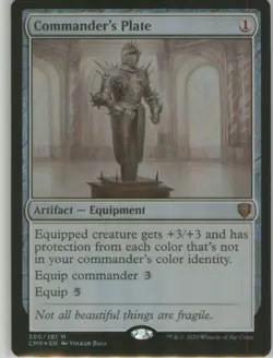 Commanders Plate 305 Regular Border Foil Near Mint Commander Legends MTG - Image 1