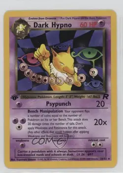 Dark Hypno 1st Ed. Pokemon Team Rocket #26 2000 - Image 1