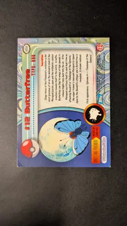 Pokemon Topps - #12 Butterfree Blue Label MP - Image 2