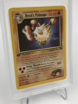 POKEMON 2000 GYM CHALLENGE Card BROCK'S PRIMEAPE #35/132 1st EDITION grade PSA 7 - Image 3