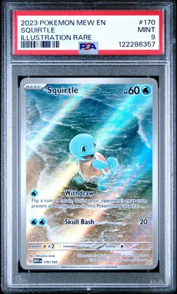 Pokemon TCG Squirtle Illustration Rare Holo #170/165 PSA 9 Scarlet & Violet 151 - Image 1