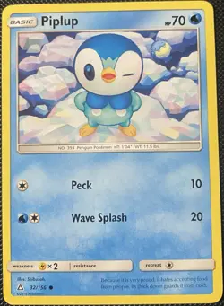 Piplup 32/156 Sm-Ultra Prism Regular - Pokemon Card - Image 1