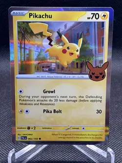 Pikachu 062/193 Holo SV: Paldea Evolved Trick or Trade Stamp Pokemon - Image 4