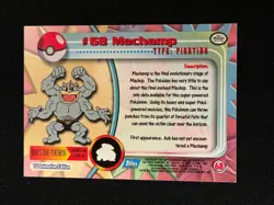 Pokemon TCG Machamp #68 Topps Trading Cards Series 1 Chrome Foil Holo LP - Image 2