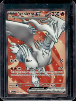 2025 Pokemon White Flare Reshiram ex Full Art Ultra Rare #158/086 - Image 1