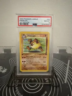 1999 POKEMON JUNGLE 1ST EDITION #43 PRIMEAPE PSA 8 - Image 1