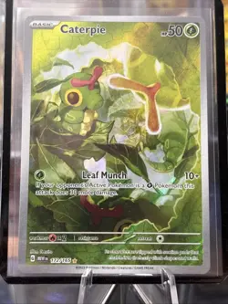 2003 Pokemon Scarlet & Violet 151 Caterpie #172 Illustration Rare Near Mint - Image 1