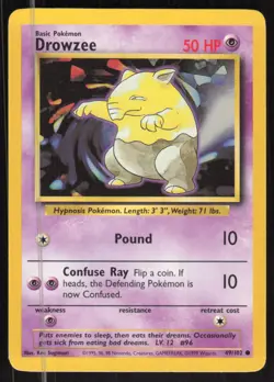 Pokemon TCG Base Set #049/102 Drowzee LP - Image 1