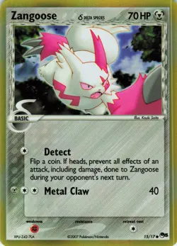 Zangoose - Holo - 15/17 Pop Series 5 - Pokemon TCG - 2007 - Image 1