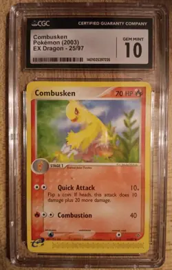 💎COMBUSKEN🔥 25/97 Ex Dragon Vintage eReader Pokemon TCG Gem Mint 10 Cgc💎 - Image 1