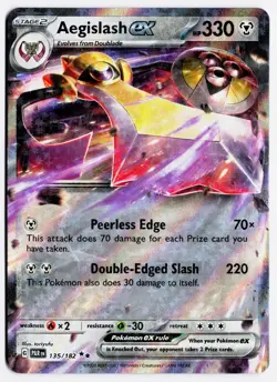Aegislash ex 135/182 Pokemon Sv04: Paradox Rift Double Rare Holo - Image 1