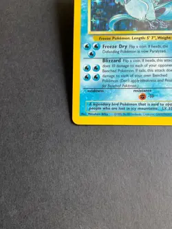 Articuno Fossil Set Unlimited 2/62 HOLO Rare Pokemon 1999 NEVER PLAYED - Image 2
