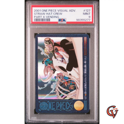 PSA 9 One Piece Visual Adventure Carddass Prism No.127 Straw Hat Crew 2001 - Image 1