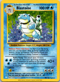 Pokemon Card - Blastoise CLB 003/034 Pokemon TCG Classic Collection Holo Rare - Image 1