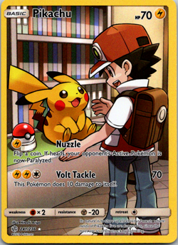 Pokemon Card - Pikachu Cosmic Eclipse 241/236 Secret Rare SM Sun & Moon Full Art - Image 1