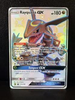 Pokemon TCG Rayquaza GX Celestial Storm Holo Card 177a/168 Promo Ultra Rare - Image 1