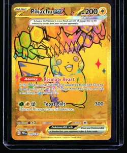 2025 Prismatic Evolutions Pikachu ex #179 Hyper Rare Holo Pokemon Card - Image 1